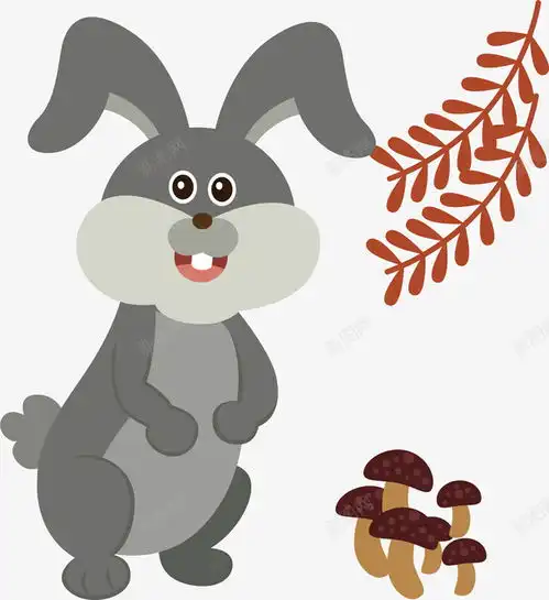 卡通动物小灰兔插画矢量图猪猫矢量图羊装饰图案驴元素免抠png设计图片免费下载页面网页平面电商创意素材月兔素材
