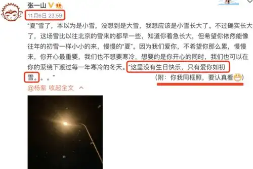 张一山在最后一分钟为杨紫庆生,创意配图文字,回复让人笑出声
