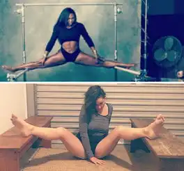 搞笑女演员模仿名人拍照..果然走歪了
