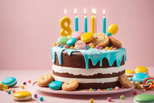美食创意生日蛋糕动物奶油蛋糕摄影图图片创意海报下载至来源处
