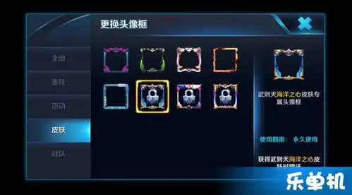 王者荣耀海洋之心头像怎么没有武则天传说皮肤头像怎么解锁
