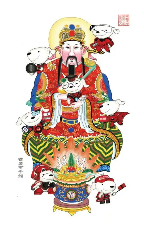 当古老财神遇到京东joy,这幅跨界版中国年画竟然这么有趣
