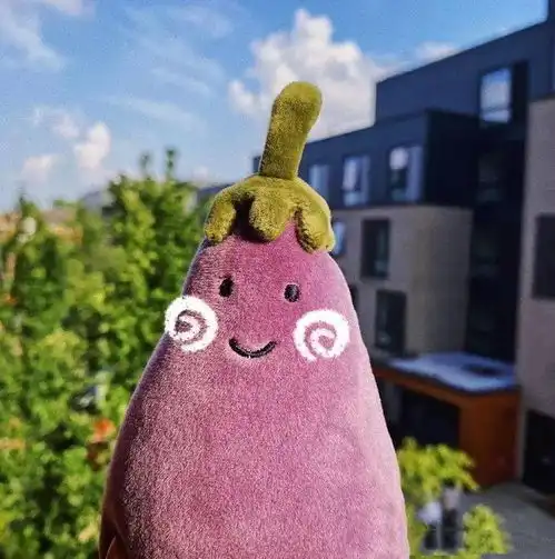 最近很火的jellycat沙雕紫茄子,超全表情包来啦

