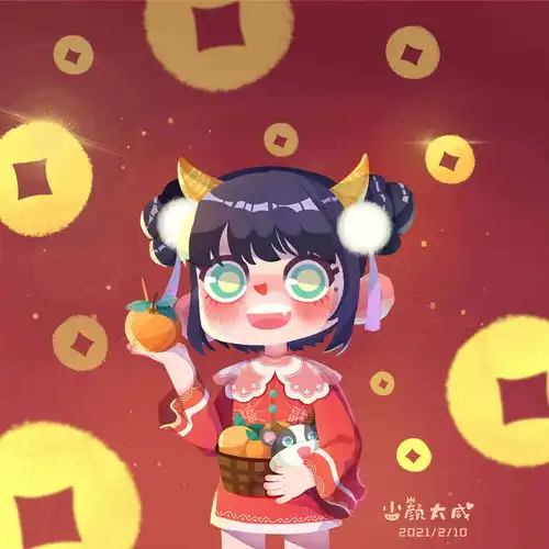 新年壁纸2021牛年大吉心想事橙
