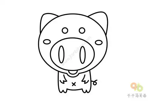 超可爱的小猪简笔画图片大全
