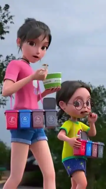 爆笑俩姐妹姐妹俩教你科学垃圾分类接下来的一幕太惊人了
