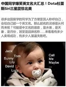中国同学爆笑英文名汇总各种奇葩名也是醉了
