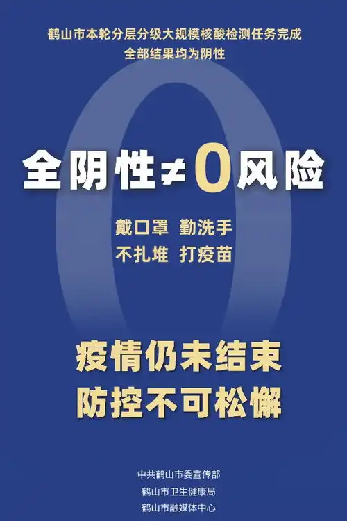 好消息鹤山,全部阴性
