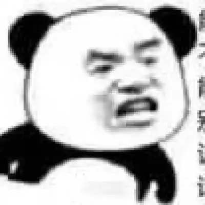 搞笑熊猫头微信头像
