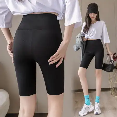 打底裤五分鲨鱼皮芭比短裤薄款紧身弹力瑜伽打底裤女外穿健身骑行裤图片大全邮乐官方网站
