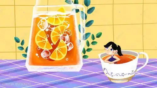卡通手绘风夏景冷饮配图插画图片千库网
