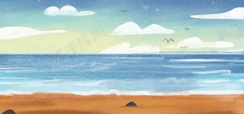 夏季夏天海边沙滩云朵背景图片免费下载千库网
