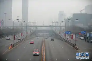 雾霾笼罩郑州高楼如海市蜃楼
