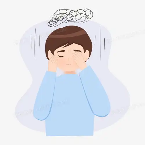 一组卡通矢量心理疾病失眠焦虑人物合集四元素png图片素材下载卡通png熊猫办公
