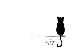 求一张黑猫背影坐姿,就是下面这样,求原图
