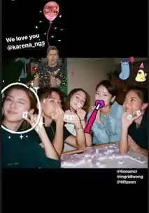 组图吴千语获阿sa关智斌等好友庆生蛋糕都收了十几个
