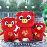 萌猪图片大全卡通2019卡通卖萌搞笑猪猪头像
