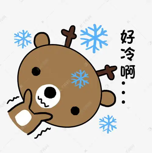 小清新动物手绘可爱小鹿好冷啊素材图片免费下载千库网
