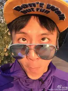 邓超戴墨镜搞怪自拍网友调侃变锥子脸了图
