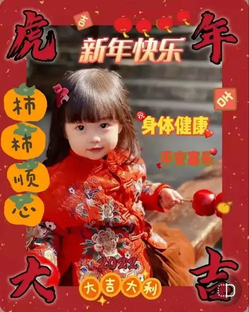 春节新年快乐祝福图片大全2022最新版虎年春节问候祝福语图片
