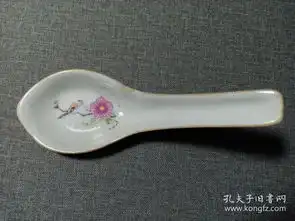 清末民国瓷器喜上眉梢粉彩瓷勺子汤勺勺子瓷汤勺
