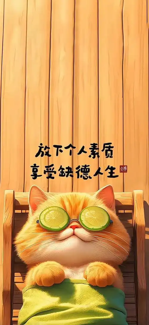 放下个人素质,享受缺德人生沙雕有趣壁纸
