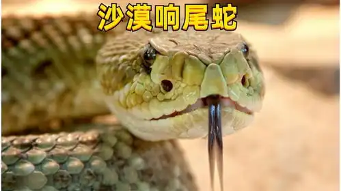 沙漠响尾蛇生活艰苦,今天出来觅食遇到蜥蜴,急忙隐蔽准备出击
