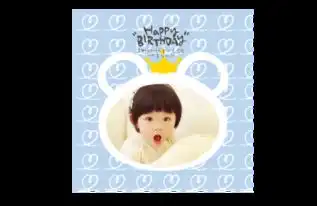生日快乐happybirthday皇冠韩式韩版生日精致内页儿童童年记忆宝贝成长记熊公主公子小王子81818038x8印刷单面水晶照片书21p
