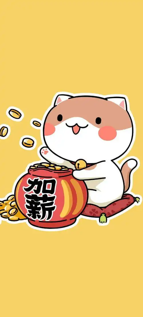 招财猫壁纸希望大家都能在新的一年里发大财
