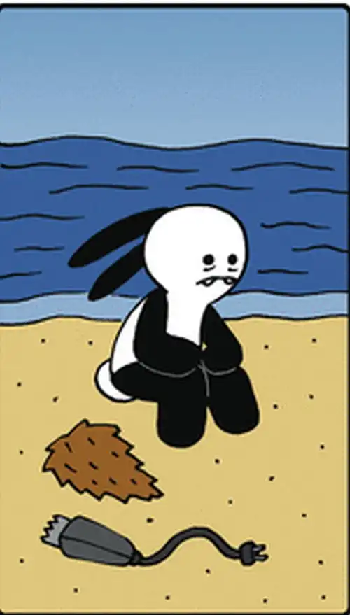 爆笑漫画兔子自以为帅气的胸毛,结果是流浪猫同款
