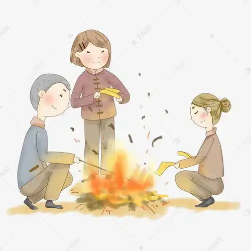 清明节扫墓烧纸钱插画png素材图片免费下载千库网
