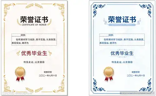 荣誉证书图片设计图
