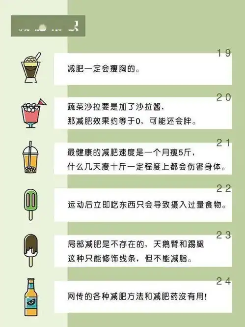 关于减肥的48条小常识,你知道几个
