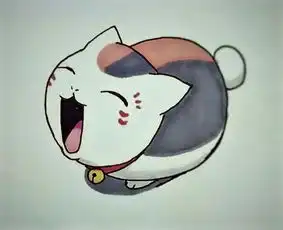 小猫打哈欠qq头像动漫图片
