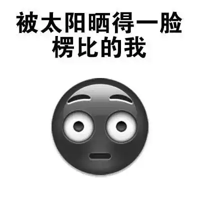 搞笑表情包白白嫩嫩的我,被晒黑了表情

