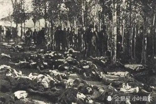 美国屠杀印第安人真实照片图六挖坑掩埋尸体,图九死人满眼皆是
