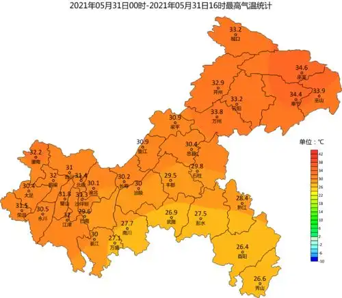 今天热吗重庆六一最高气温将达35
