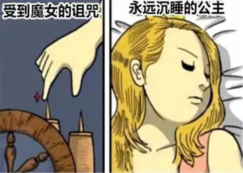 搞笑漫画永远沉睡的公主,默默等待命运中的王子,可是却被吵醒
