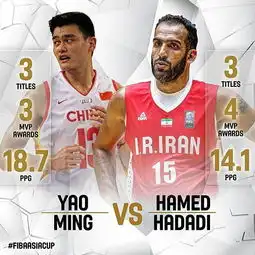 姚明跟哈达迪谁是亚洲第一中锋数据对比,网友fiba是在搞笑吗
