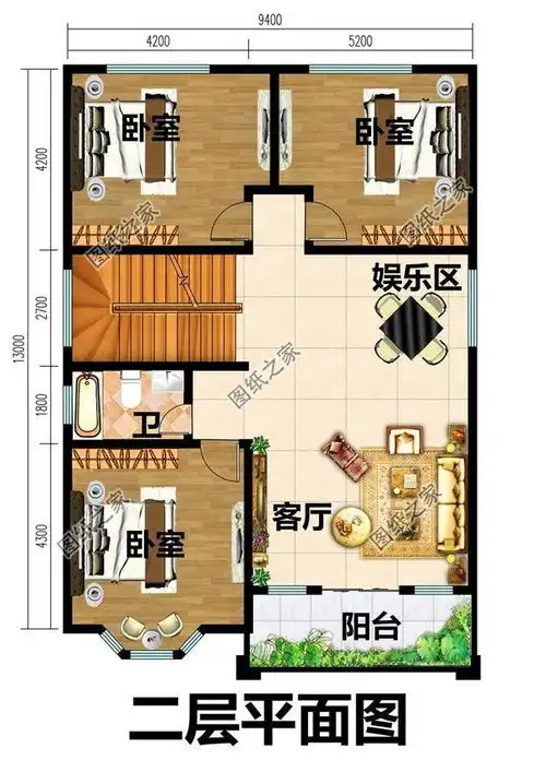 8米开间自建房设计图,外观美观大方,造价绝对经济实惠
