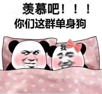 熊猫头表情包合集羡慕吧,你们这群单身狗
