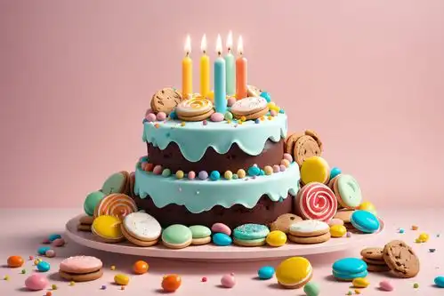 创意生日蛋糕动物奶油蛋糕摄影图图片创意海报下载至来源处
