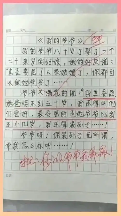 让老师气得吐血的搞笑作文
