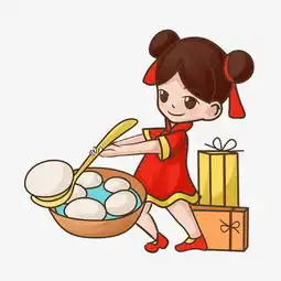 庆元宵女孩盛元宵插画图片素材其他格式下载动漫人物大全
