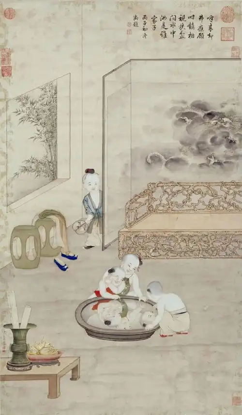 放大看古画,婴戏图里的小朋友真是太好玩了
