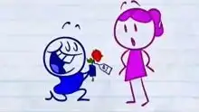 铅笔画小人搞笑动漫游戏
