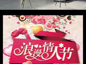 鲜花婚庆情人节促销海报

