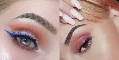 美妆歪果们恶搞眉毛玩出了时尚,眉毛也能变羽毛
