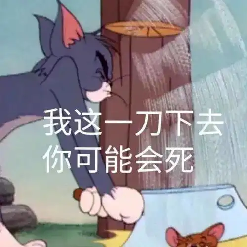搞笑表情包我这一刀下去你可能会死
