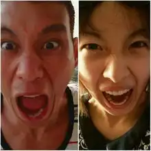 台美女搞笑模仿林书豪卷心菜做球穿假胸肌
